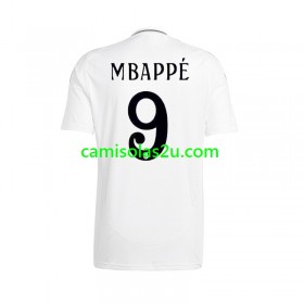 Camisolas de futebol Real Madrid Kylian Mbappé 9 Equipamento Principal 2024/25 Manga Curta